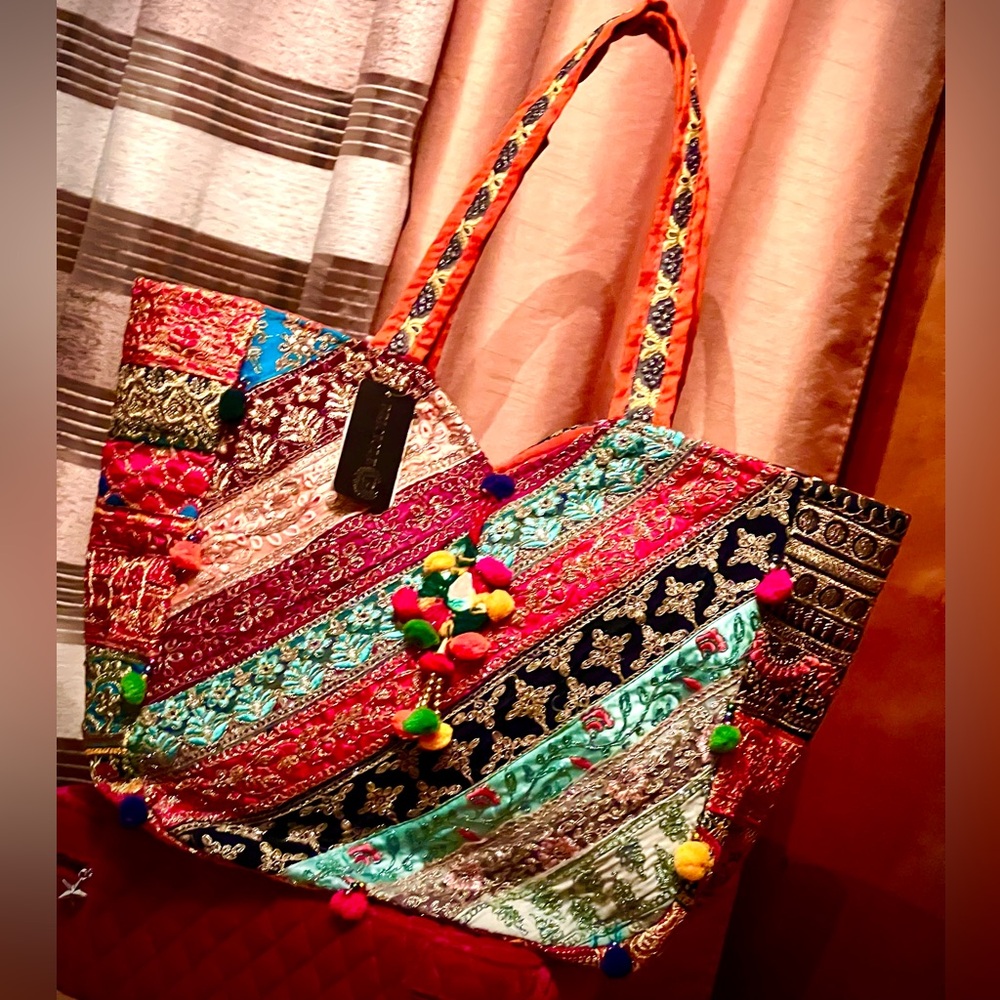 NEW NWT BOHEMIAN summer large tote bag